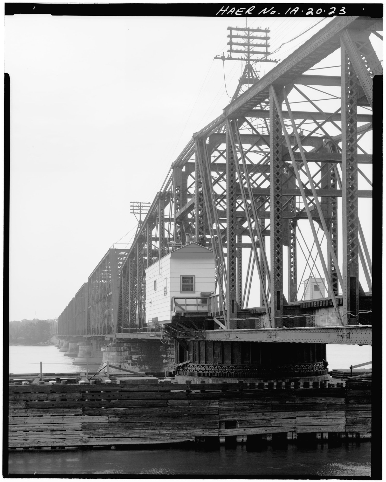 Looking east, previous bridge